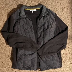 Calvin Klein Charcoal Black Hybrid Quilted Jacket